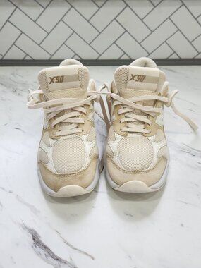 New Balance X-90 WSX90REB Women’s Size 8.5 Cream Beige Chunky Dad Sneakers Shoes